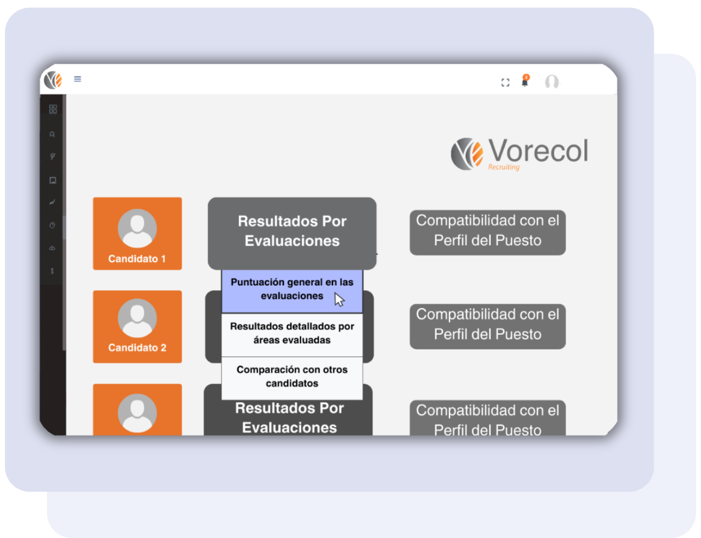 Funcionalidad del software ATS Vorecol Recruiting