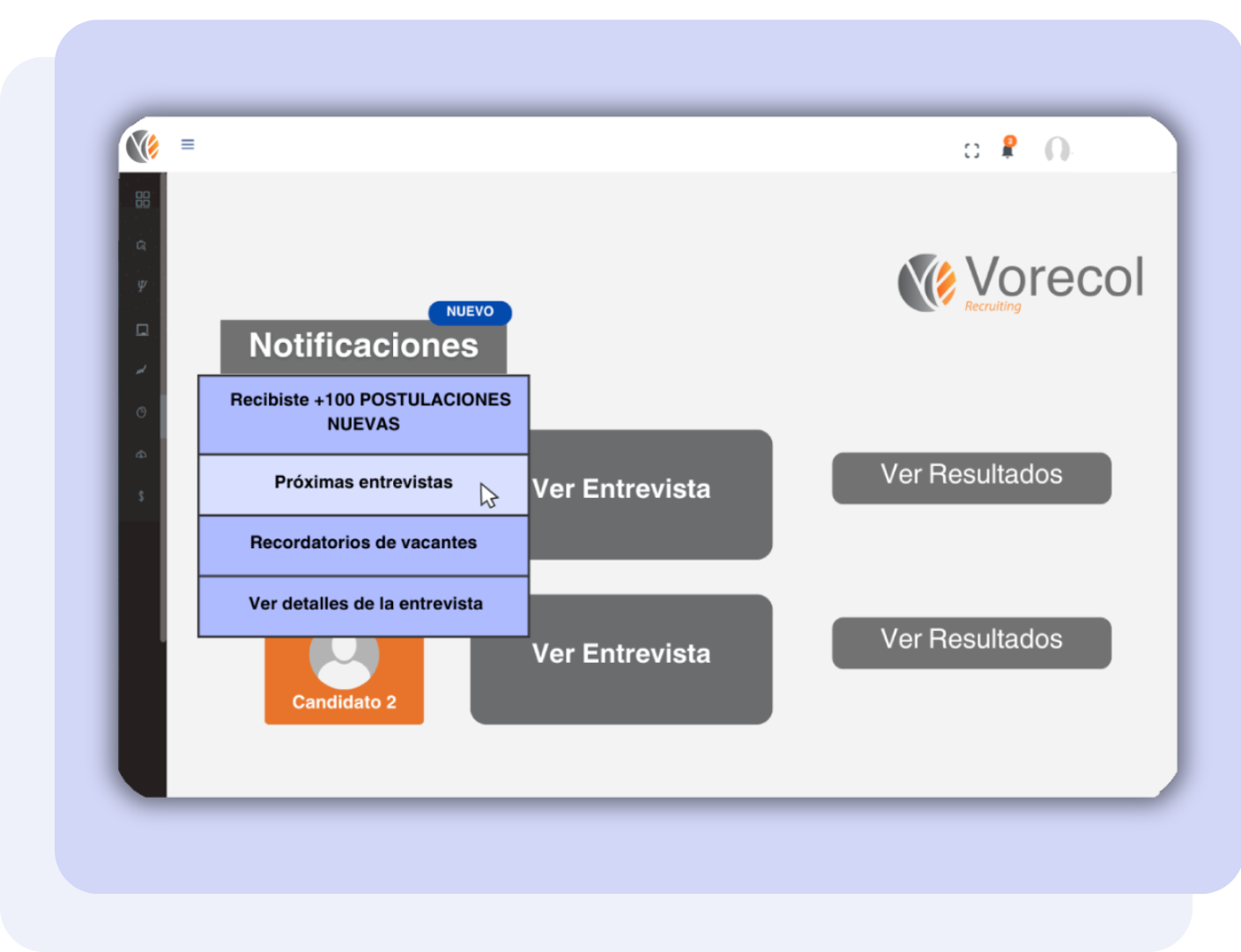 Funcionalidad del software ATS Vorecol Recruiting