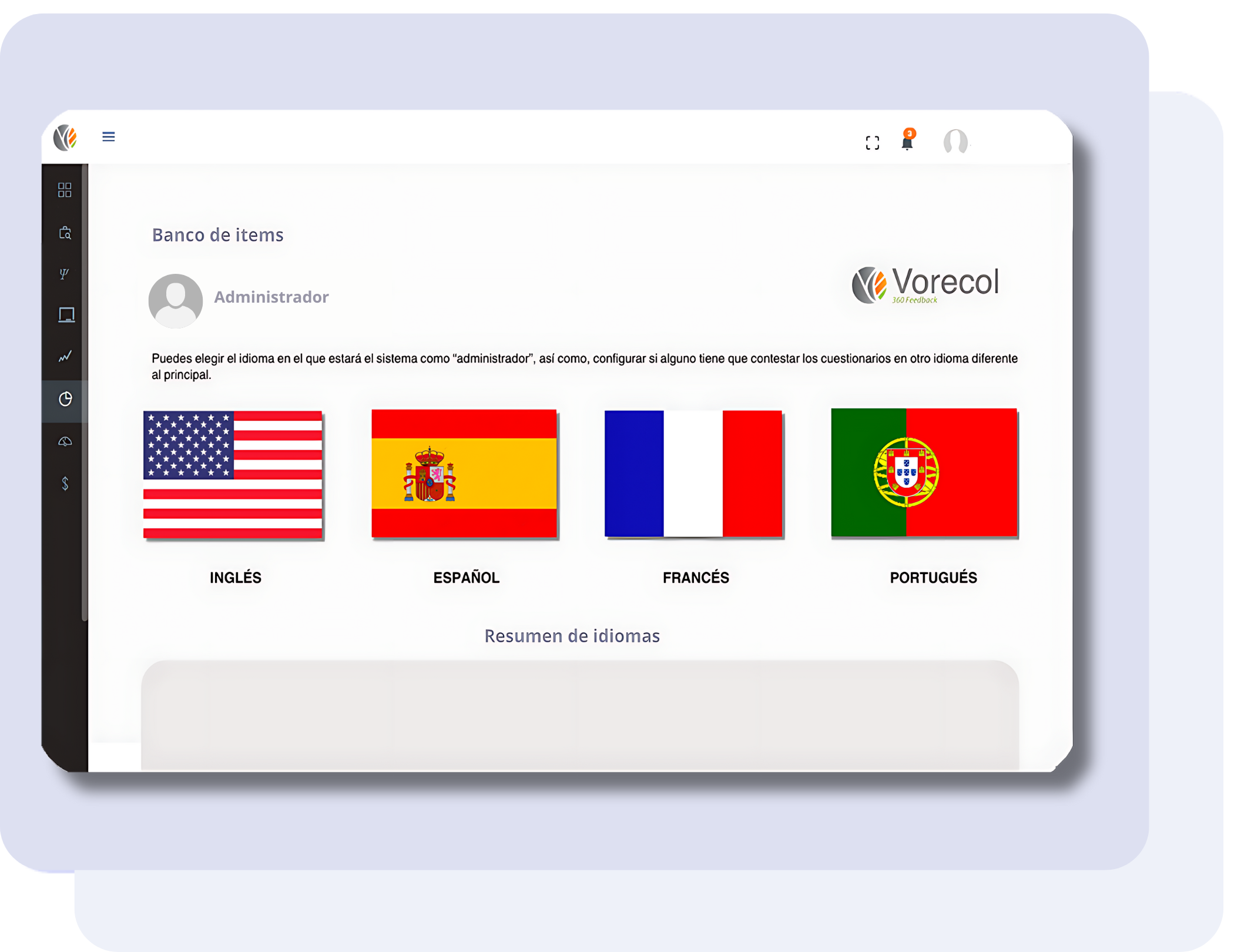 Software evaluación 360 multiidioma - Vorecol
