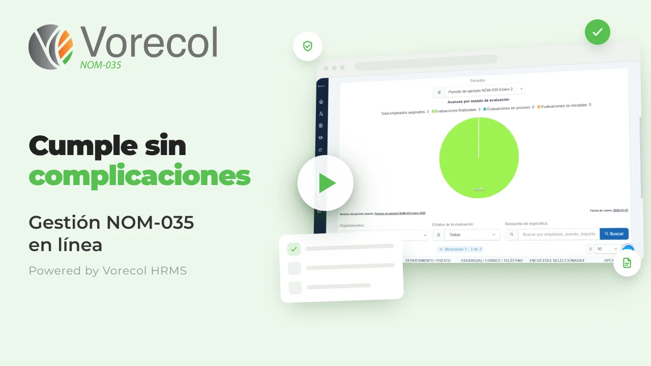Software de NOM035 en la nube Vorecol - Funcionalidades